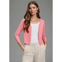 Laura Scott Strickjacke leichte Feinstrickjacke mit femininer Wellenkante