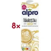Alpro Pflanzenmilch Barista Hafer, 8x 1 Liter, Milchalternative / Haferdrink