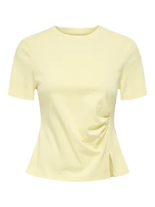 JDY - JDYTESSA S/S DETAIL TOP JRS Double Cream - Gr. - S
