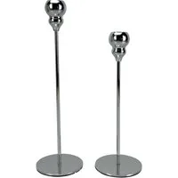 Online-Fuchs Kerzenhalter - 2 moderne Kerzenständer aus Metall für Stabkerzen - Modern, Set (Silber oder Roségold, Stabkerzenhalter), modern, zeitlos, elegant