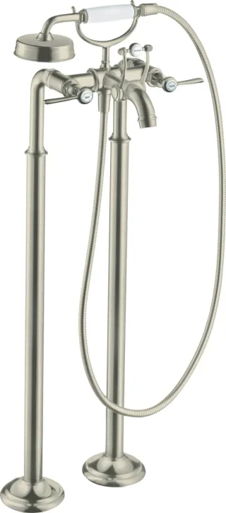Hansgrohe Zweigriff Wannenarmatur Axor Montreux Fertigset Hebelgriff BN Bodenmontage, 16553820 , 165 16553820