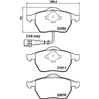 Hella Bremsbel?ge vorne Audi Seat Skoda VW 8DB355008-471