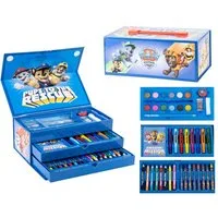 PAW PATROL Federmäppchen Kinder Malkoffer, 68-teilig, PAW PATROL Malset mit Buntstifte etc., (Paw Patrol)
