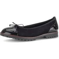 Gabor Ballerina Blockabsatz, Businessmode, Schlüpfschuh mit Zierschleife