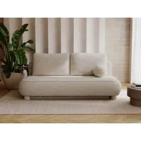Compleo Schlafsofa Sofa ohne Armlehnen, moderne runde Form, Moderne Couch, Viele Farben zur Auswahl, Breite: 209 cm