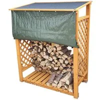 promadino Kaminholzregal Speyer, BxTxH:119,5x68x148 cm, mit Wetterschutz