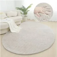 LeGer Home by Lena Gercke Hochflor-Teppich Halrum, einfarbig, besondere Form, modern, U-förmig, Höhe: 25 mm, organische Form, bean shape, kuschelig, Wohnzimmer, Schlafzimmer