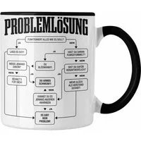 Trendation Tasse Trendation - Problemlösung Tasse Geschenk für Männer Sprüche Geschenki