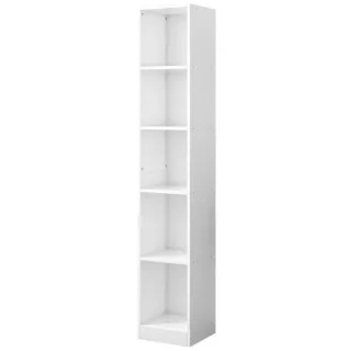 Bücherregal,, Weiß, Holzwerkstoff, 25x182x30 cm, Wohnzimmer, Regale, Bücherregale