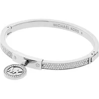 MICHAEL KORS Charm-Armband Michael Kors Armreif Pavé Scharnier Edelstahl Silberfarbe