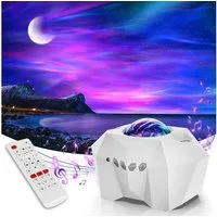 Rosnek LED Nachtlicht Sternenhimmel, Bluetooth, mit Fernbedienung, für Schlafzimmer Party, Hifi-Stereo-Musiklautsprecher