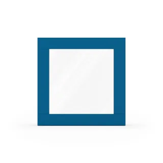 Fenster Blau, RAL 5005 Signalblau, Holz-Profil Classic IV 68, 510 x 510 mm, einteilig, festverglast, individuell konfigurieren