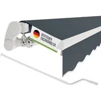 empasa Gelenkarmmarkise "START" manuelle Markise für Balkon, Aluminium-Gestell in weiß