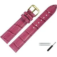 MARBURGER Uhrenarmband 18mm Leder Alligator Prägung