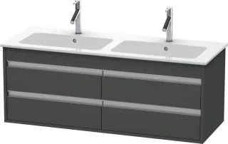 Duravit Ketho Waschtischunterbau wandhängend Graphit Matt 1270x475x480 mm - KT643304949 KT643304949