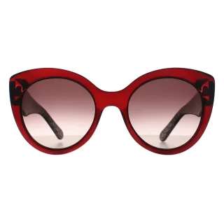 Salvatore Ferragamo Cat Eye Damen Kristall Burgund Grau Farbverlauf SF964S