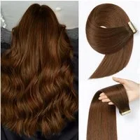 LuxusKollektion Echthaar-Extension Tape Extensions Echthaar Remy 4 4 33# 20inch(50cm)-20pc