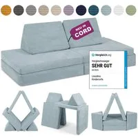 Linodino Kindersofa Spielsofa I aus Schaumstoff Bausteine I Spielcouch für Kinder, 3 Jahre Garantie