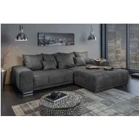 riess-ambiente Big-Sofa ELEGANCIA 285cm grau, Einzelartikel 1 Teile, XXL Couch · Microfaser · mit Federkern · inkl. Kissen · Design