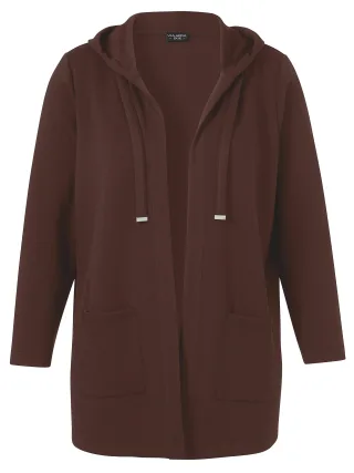 VIA APPIA DUE - Jacke Offen 1/1 Arm Kapuze kaffee - Gr. - 50