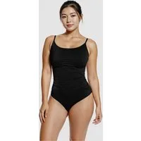 cfab (creamy fabrics) Badeanzug Shaping - Badeanzug mit Raffung-Schwarz-S
