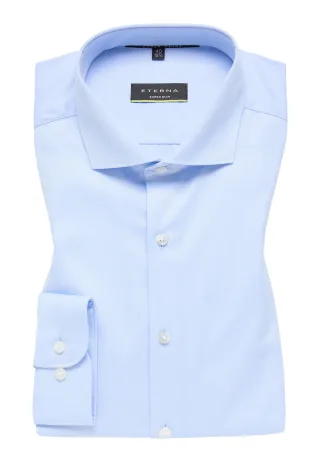 ETERNA - Cover Shirt Twill Langarm hellblau - Gr. - 41/Langarm - 65cm