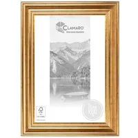 Clamaro Bilderrahmen, Antik Massivholz 'RIGA' Shabby Chic Vintage Barock GOLD