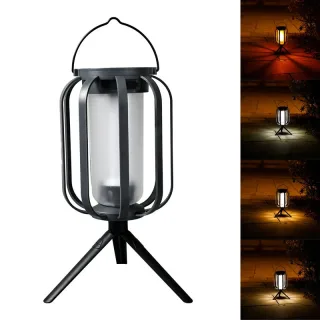 IPRee Solar Camping Light Outdoor Hanging Lamp Tripod Ambient Light 2Power Supply 4Light Modes for Camping,Emergency,Gar