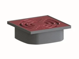 Dallmer Aufsatz DallDrain Pure, rubinrot, 120 x 120 mm, 518194 518194