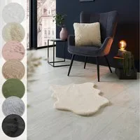 LUXOR living Fellteppich Novara, fellförmig, Höhe: 30 mm, Kunstfell, weiche Kaninchenfell-Haptik, waschbar, auch als 2er Set