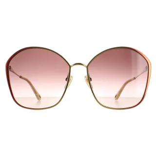 Chloe Square Womens Dunkelbraun Gold Braun Gradient CH0015S