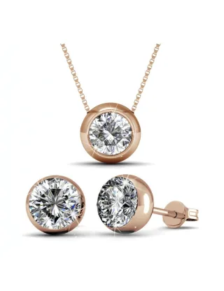 Kopie des Mond-Sets - Rose Gold und Kristall