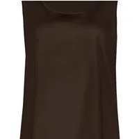 Monari Tanktop braun,Casual,Viskose,Unifarben,Rundhals,Ärmellos,Casual Fit