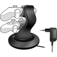 Speedlink TWINDOCK Charging System für PS4, schwarz Controller-Ladestation (Dual-Controller Station mit Netzteil)