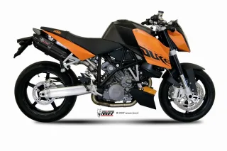 Sport Auspuff MIVV Suono Steel Black KTM 990 Super Duke LC8 Bj. 2005-2011 +ABE