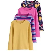 Next Langarmshirt Gerippte Langarm-T-Shirts, 4er-Pack (4-tlg)