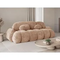 MOEBLO Schlafsofa STONE, Sitzer Sofa mit Schlaffunktion & Komfortpolsterung – Modernes Schlafsofa mit Bettkasten & Zierkissen, Couch Polstermöbel Sitzmöbel Wohnzimmermöbel 3-Sitzer-Sofa Stoffsofa für Wohnzimmer, (BxHxT): 270 x 103 x 113 cm