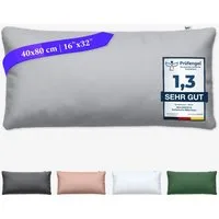 Wolkenfeld Kissenbezug Mikrofaser Kissenbezug - Allergiker Kopfkissenbezug - unfassbar weich, (1 Stück), Größe 80x80, 40x80 und 70x90 cm, versteckter Reißverschluss