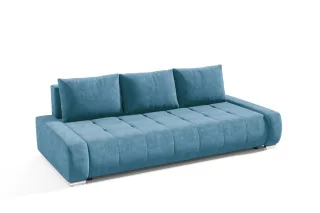 Sofa 3-Sitzer mit Schlaffunktion VOGAR Stoff Aston Lichtblau