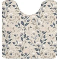 OnlyWow WC-Vorleger Klassisch - Botanisch - Farbenfroh, Höhe 10 mm, Polyester, U-Form, Vorleger mit Ausschnitt, Toilettenvorleger, Toilettenteppich