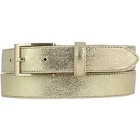 BELTINGER Ledergürtel Goldener Gürtel in Metall-Optik 3 cm - Metallic-Look 30mm - Metall-Le (1-St)