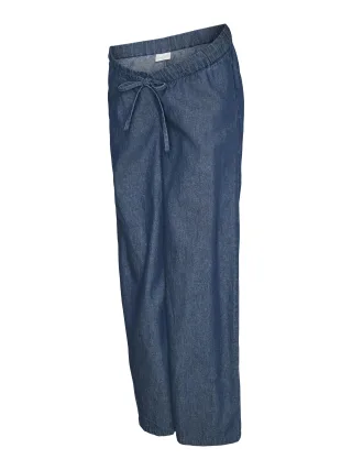 MAMALICIOUS - MLJAMAICA WIDE DENIM PANT Medium Blue Denim - Gr. - XL