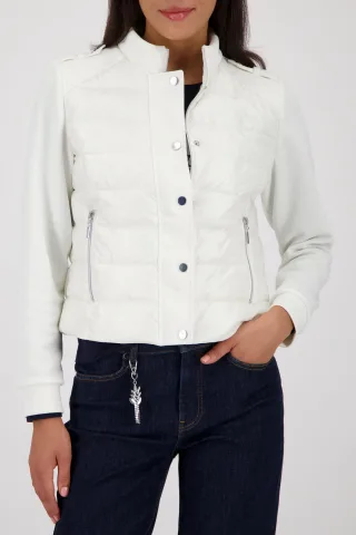 monari - Steppjacke mit Neopren off-white - Gr. - 44