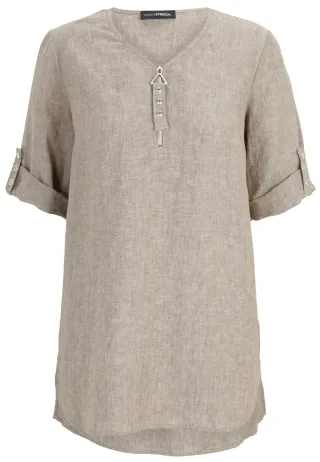 Doris Streich - Bluse sand - Gr. - 46