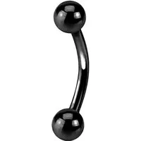 viva-adorno Augenbrauenpiercing Piercing Banane mit Kugeln Chirurgenstahl, Augenbrauen Tragus Helix Lippe Nase Intim