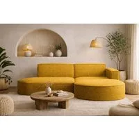 Kaiser Möbel Ecksofa Designer MODENA STUDIO L stoff Cord, Ecksofa, Cord Sofa, L-Form, Links/Rechts wählbar