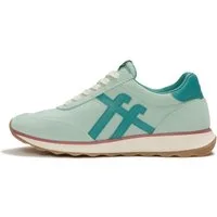 Fitflop RETRO-Q FF FABRIC/SUEDE SNEAKERS Keilsneaker Schnürschuh, Freizeitschuh, Halbschuh mit Kontrastbesatz