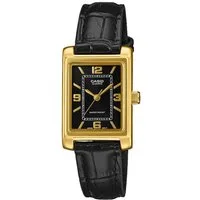 CASIO TIMELESS COLLECTION Quarzuhr LTP-1234PGL-1AEF, Armbanduhr, Damenuhr, Lederarmband, analog