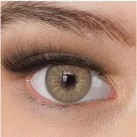 Charmiga Jahreslinsen Farbige Kontaktlinsen braun, Farblinsen ohne Stärke, Caribbean Brown, 8.6
