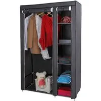 SONGMICS Kleiderschrank Faltschrank Campingschrank mit Kleiderstange, 110 x 175 x 45 cm